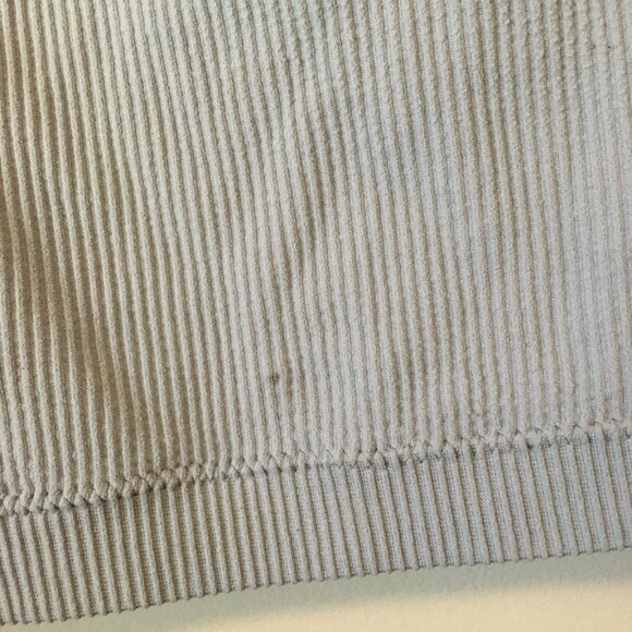 Garage Athletic High Neck Pale Blue Ribbed Cropped Bra Top - Picture 4 of 9